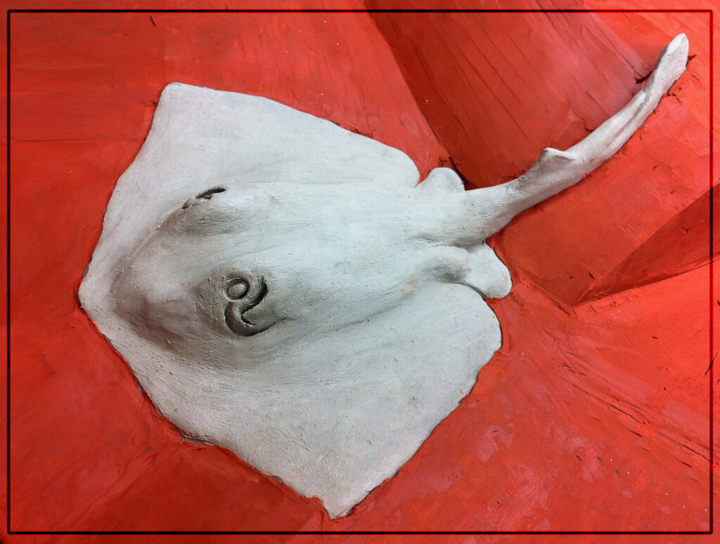 clay sculpture stingray