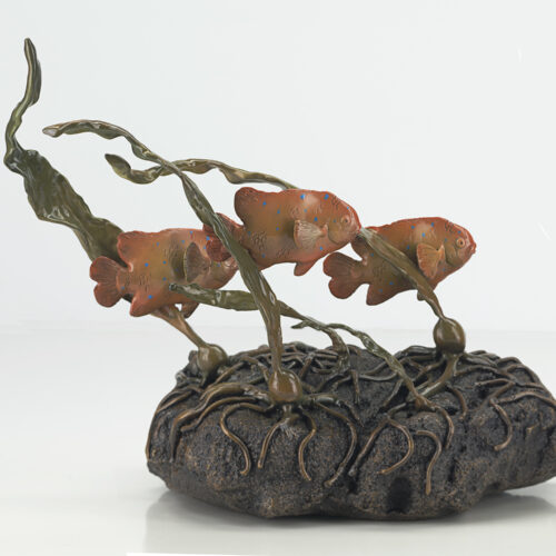Baby-G Trio, a sculpture by Judy Salinsky