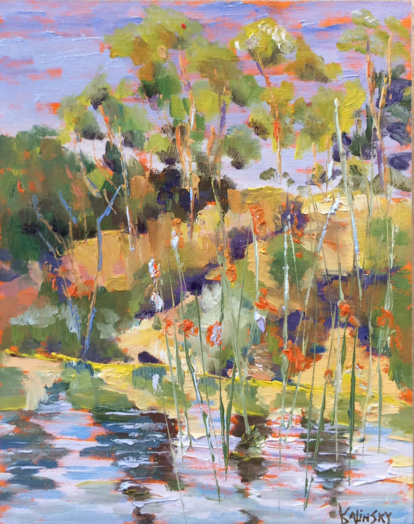 Reflection Upon, a plein-air painting by Judy Salinsky