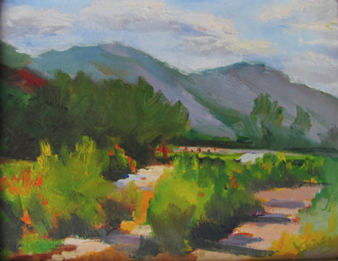 Valley Passes, a plein-air painting by artist Judy Salinsky