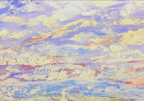 Violet Mist, an abstract painting by Judy Salinsly