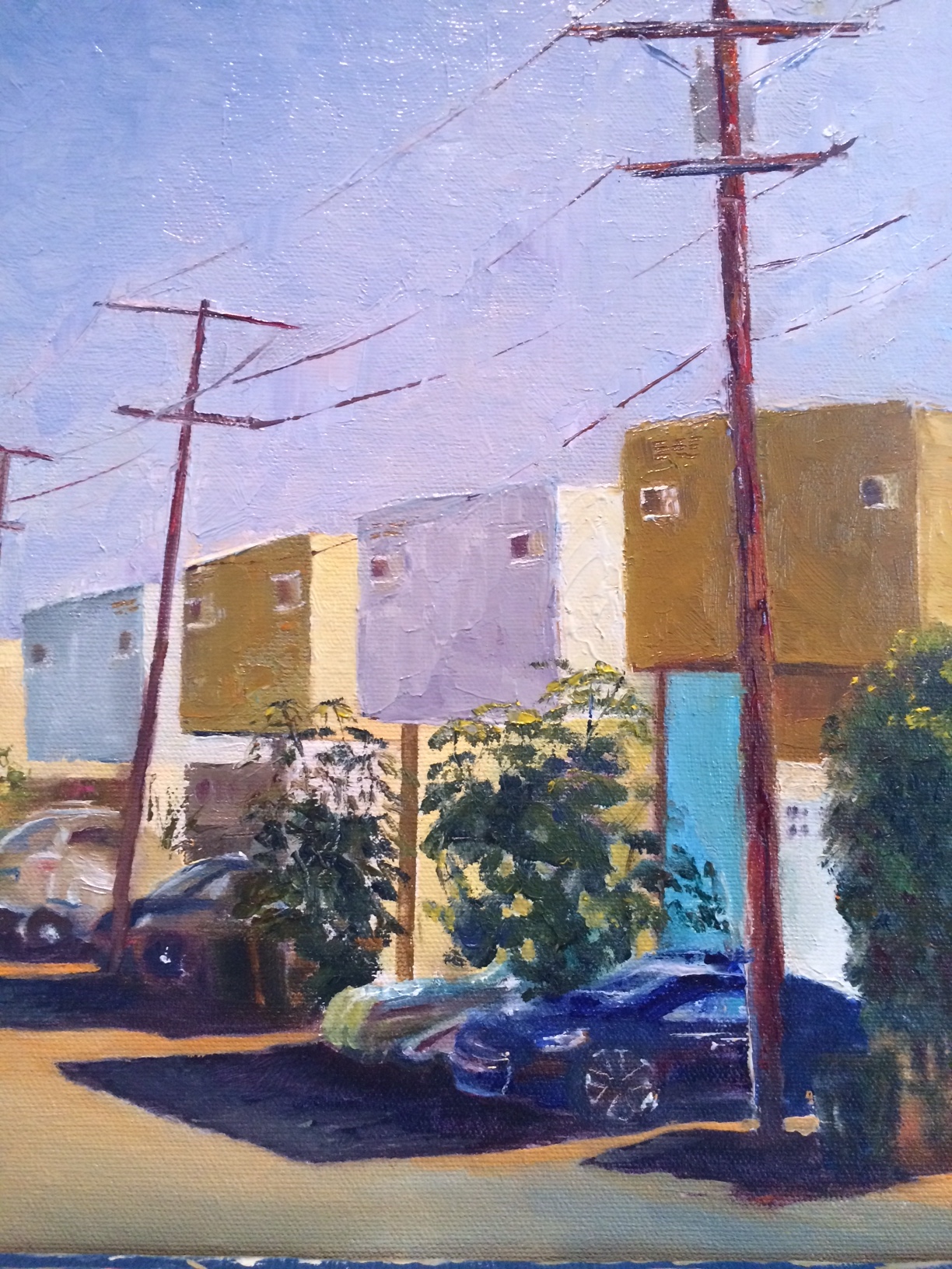 Neighborhood Watch, a plein-air painting by artist Judy Salinsky.