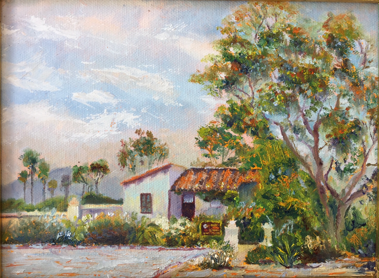 The Cottage, a plein-air painting by artist Judy Salinsky