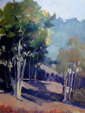 Balboa Park, a painting by Judy Salinsky