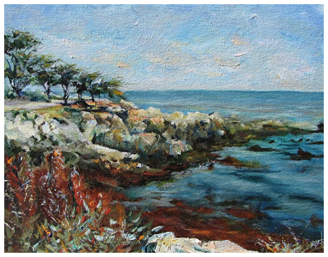 Monterey Bay, a plein-air painting by artist Judy Salinsky